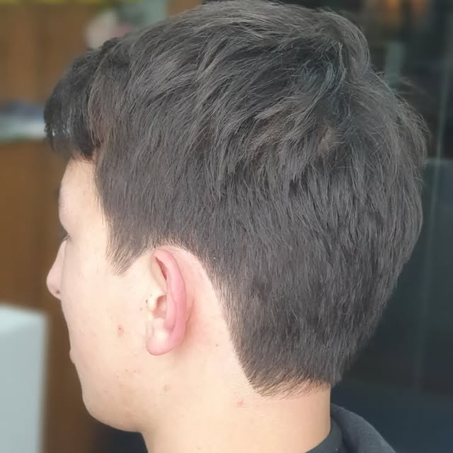 A finished natural haircut at Fade Station