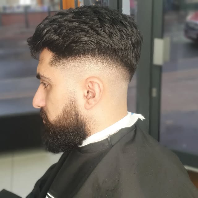 A finished fade and beard at Fade Station